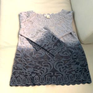Meadow Rue grey ombré long sleeve top (XS)